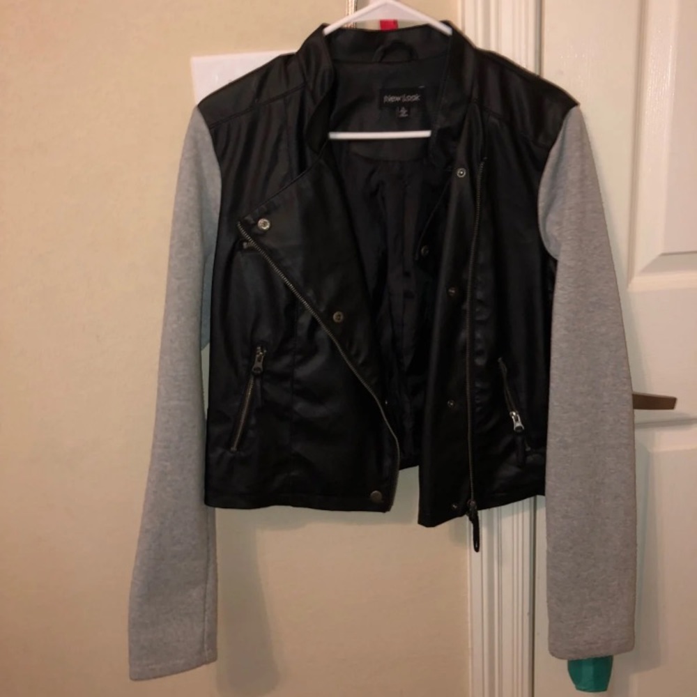 Black leather jacket